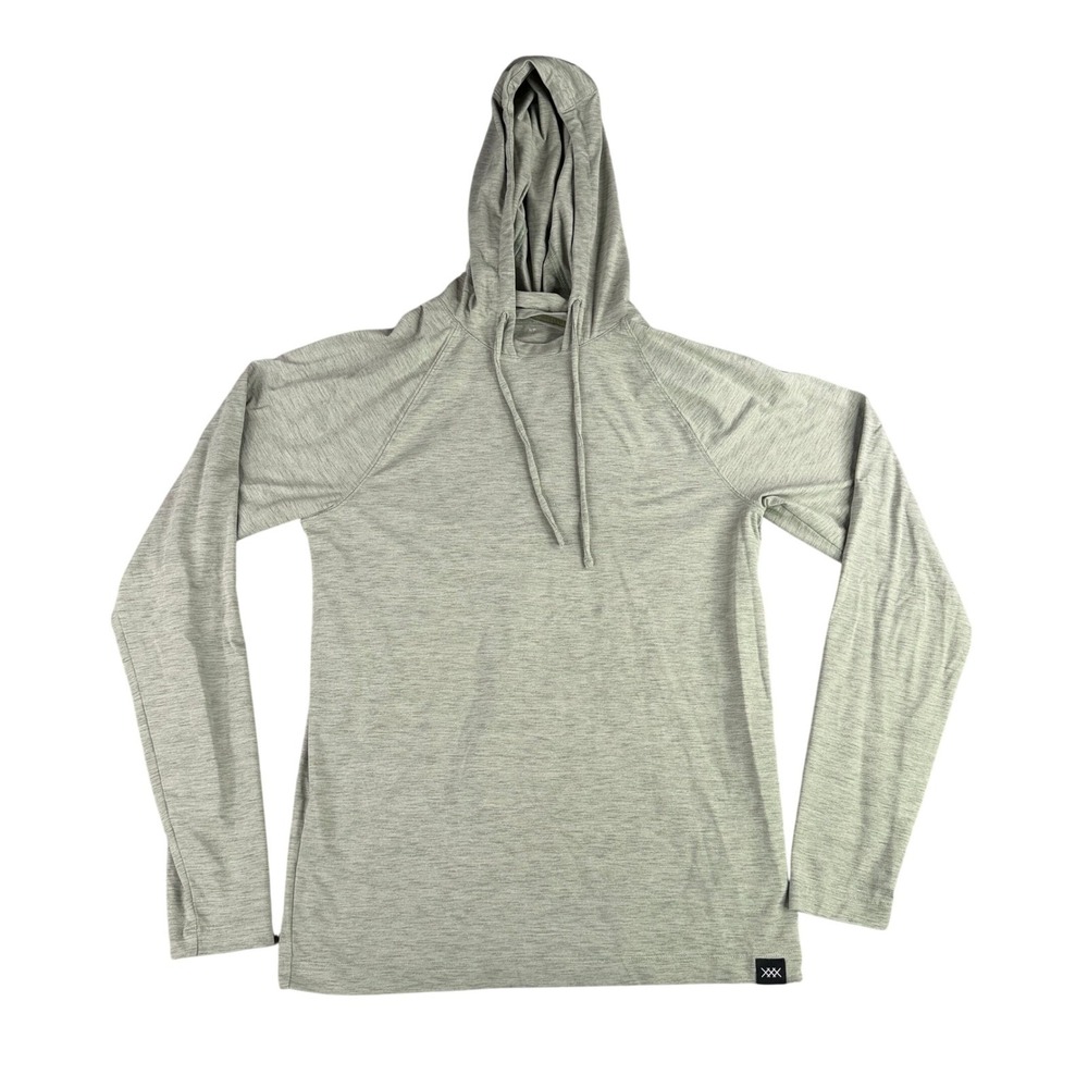 Rhone Reign Hoodie Mens Small Sage Green Heathered Long Sleeve Performance